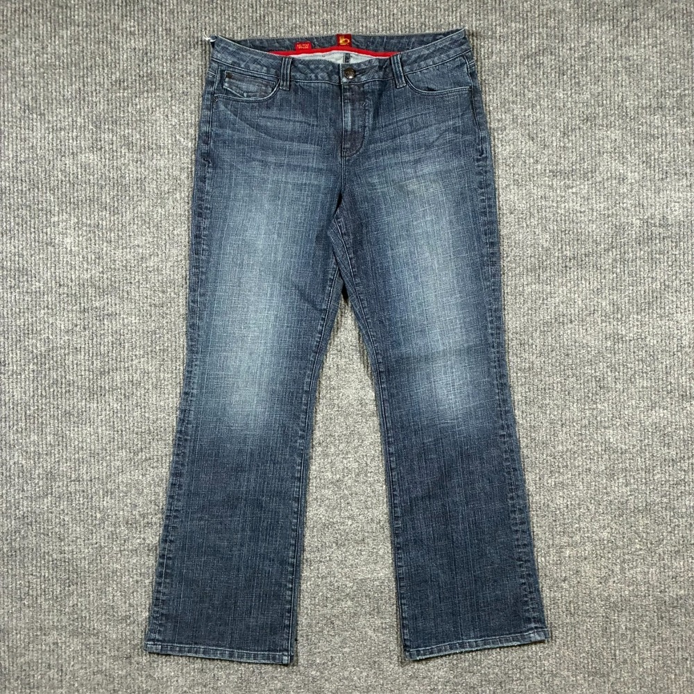 Sasson Ooh La La Womens Bootcut‎ Boogie Jeans 14 Embellished Pockets Mid Rise